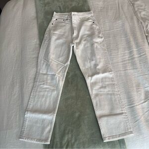 Abercrombie Women’s White Ankle Straight Curve Love Jeans